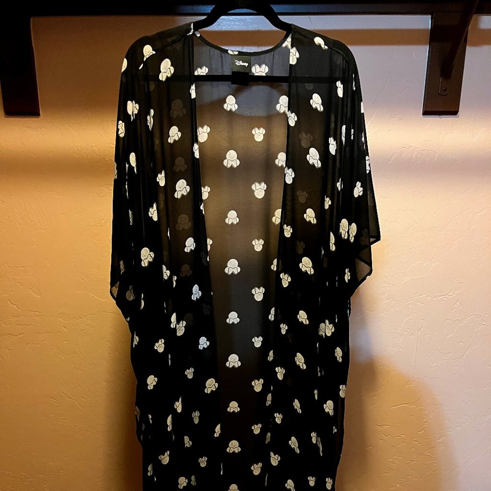 DISNEY MINNIE MOUSE BLACK DUSTER KIMONO